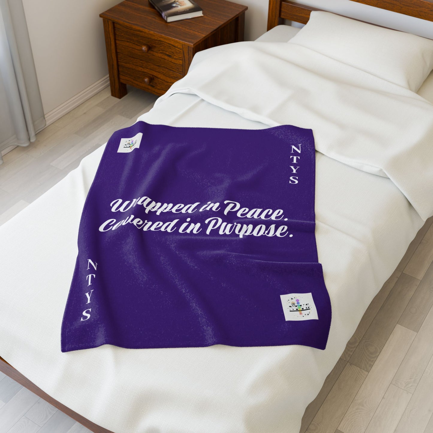 NTYS Velveteen Plush Blanket - "Wrapped in Peace, Covered in Purpose"