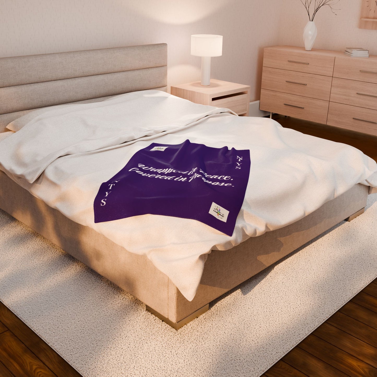 NTYS Velveteen Plush Blanket - "Wrapped in Peace, Covered in Purpose"