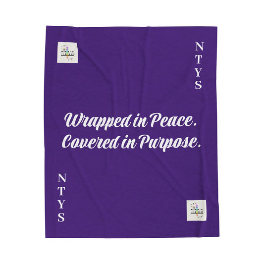 NTYS Velveteen Plush Blanket - "Wrapped in Peace, Covered in Purpose"